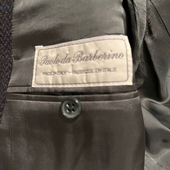 Men's blazer. Paolo de Barberino Harry Rosen Virgin Wool/Cashmere. 42R - Picture 5 of 7
